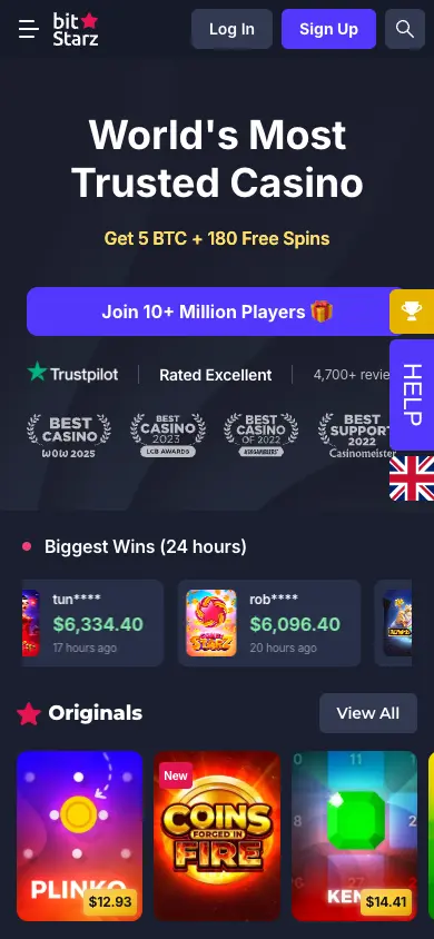 BitStarz Casino mobile view