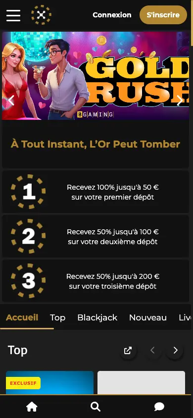 Casino Extra mobile view