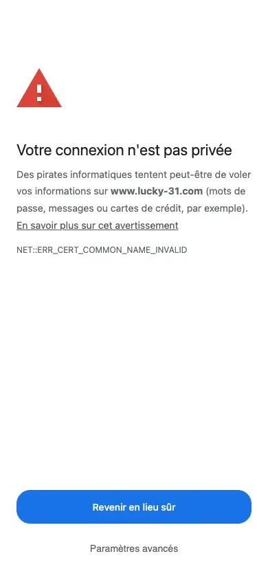 Lucky31 Casino mobile view