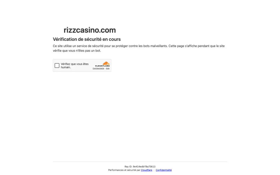 Rizz Casino desktop view