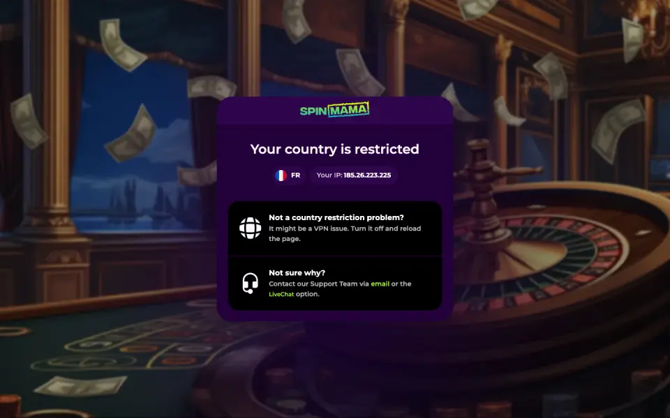 Spin Mama Casino desktop view