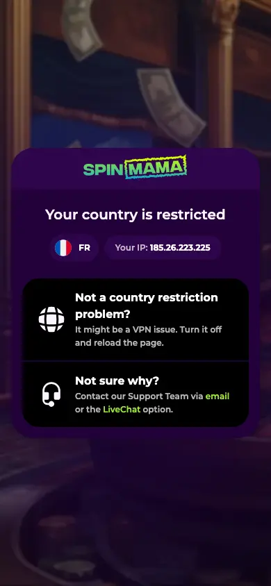 Spin Mama Casino mobile view