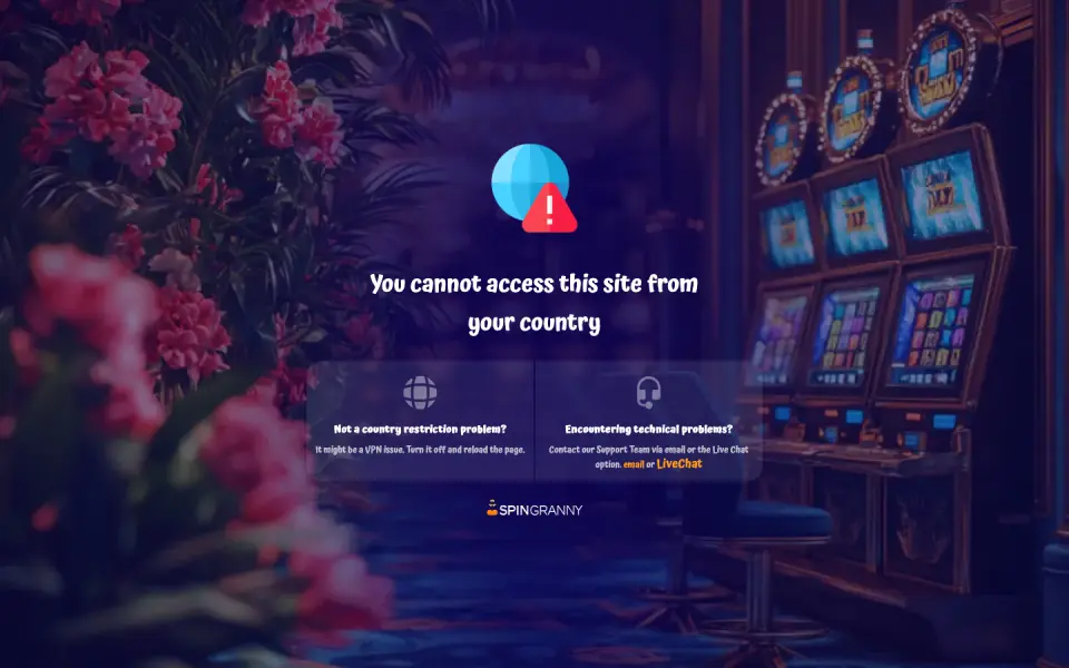 SpinGranny Casino desktop view