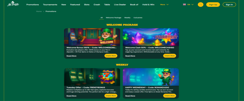 promotions mr baron casino